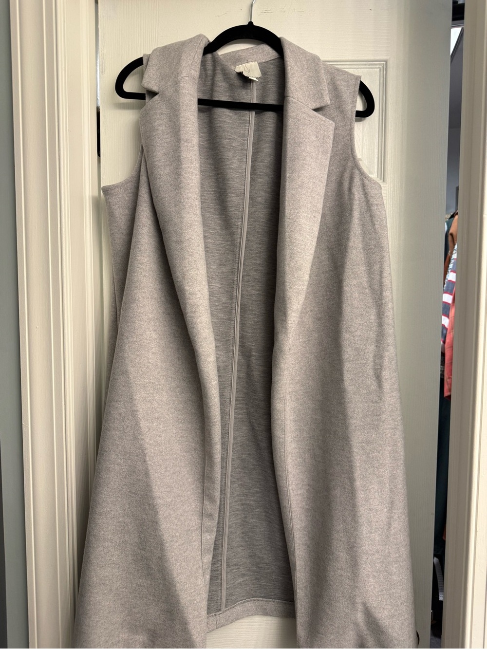 Joie Light Gray Long Sleeve-Look Sleeveless Vest Dress